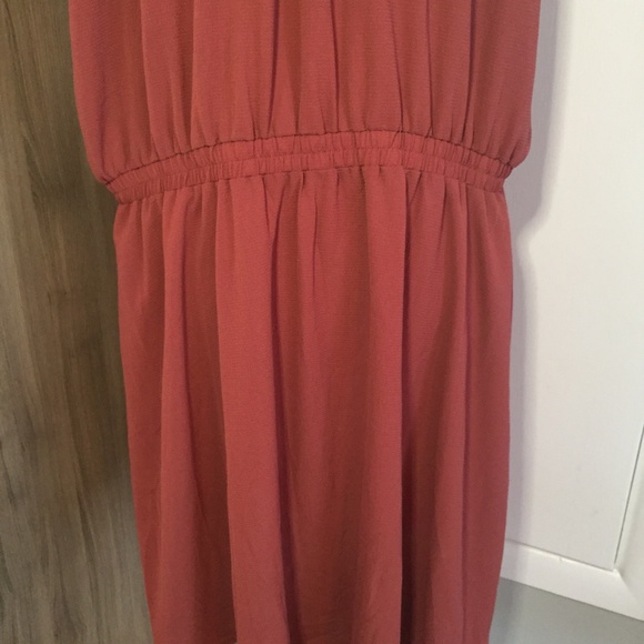 Burnt Red Waist Clasp Sleeveless Button Dress 3X - Picture 7 of 8